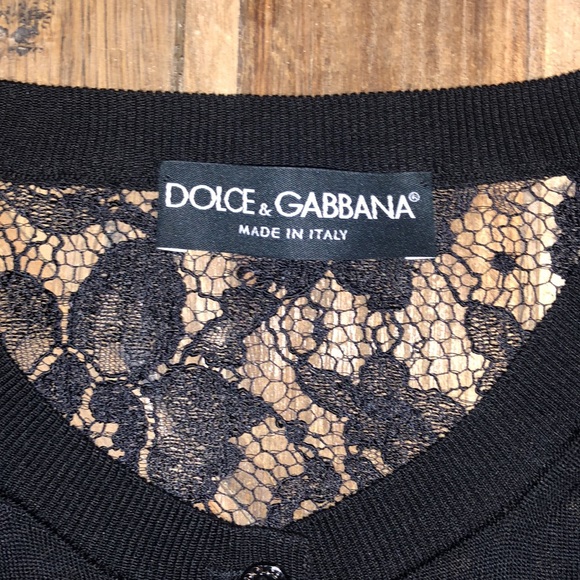 Dolce & Gabbana Silk Lace Back Cardigan XS-S - Picture 4 of 9